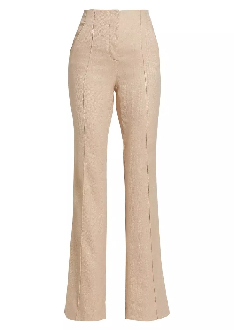 Veronica Beard Komi Flared Linen Pants