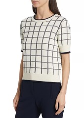 Veronica Beard Krissa Plaid Cotton Sweater