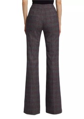 Veronica Beard Lebone Plaid Boot-Cut Pants