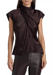 Veronica Beard Leilany Silk-Blend Wrap Top