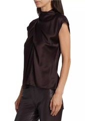 Veronica Beard Leilany Silk-Blend Wrap Top