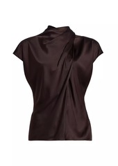 Veronica Beard Leilany Silk-Blend Wrap Top