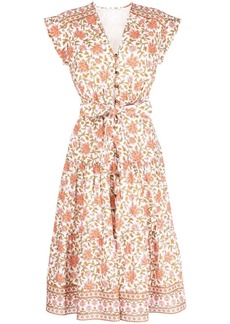 Veronica Beard Lexington floral-print midi dress