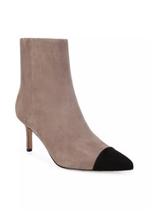 Veronica Beard Lisa Cap-Toe 70MM Suede Booties