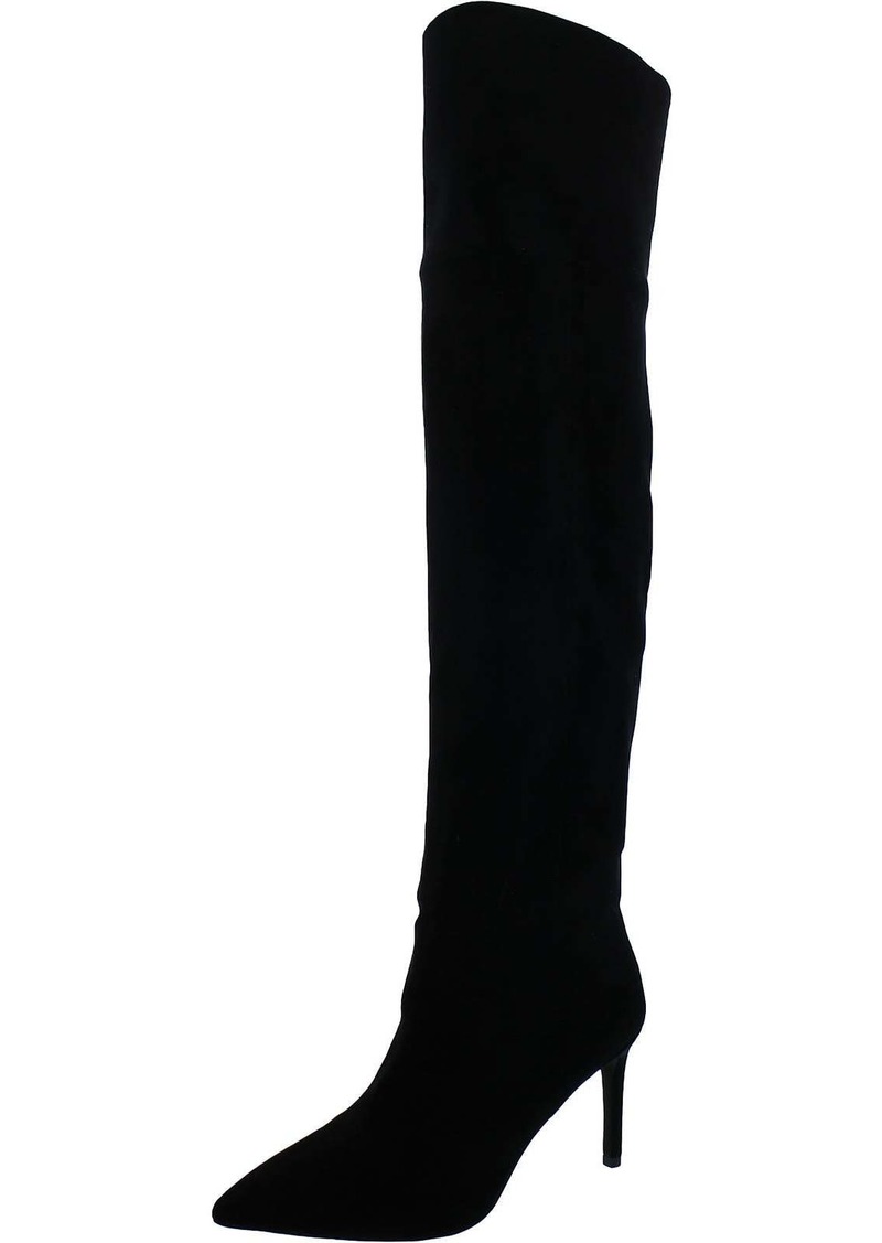Veronica Beard Lisa OTK Womens Suede Pointed Toe Over-The-Knee Boots