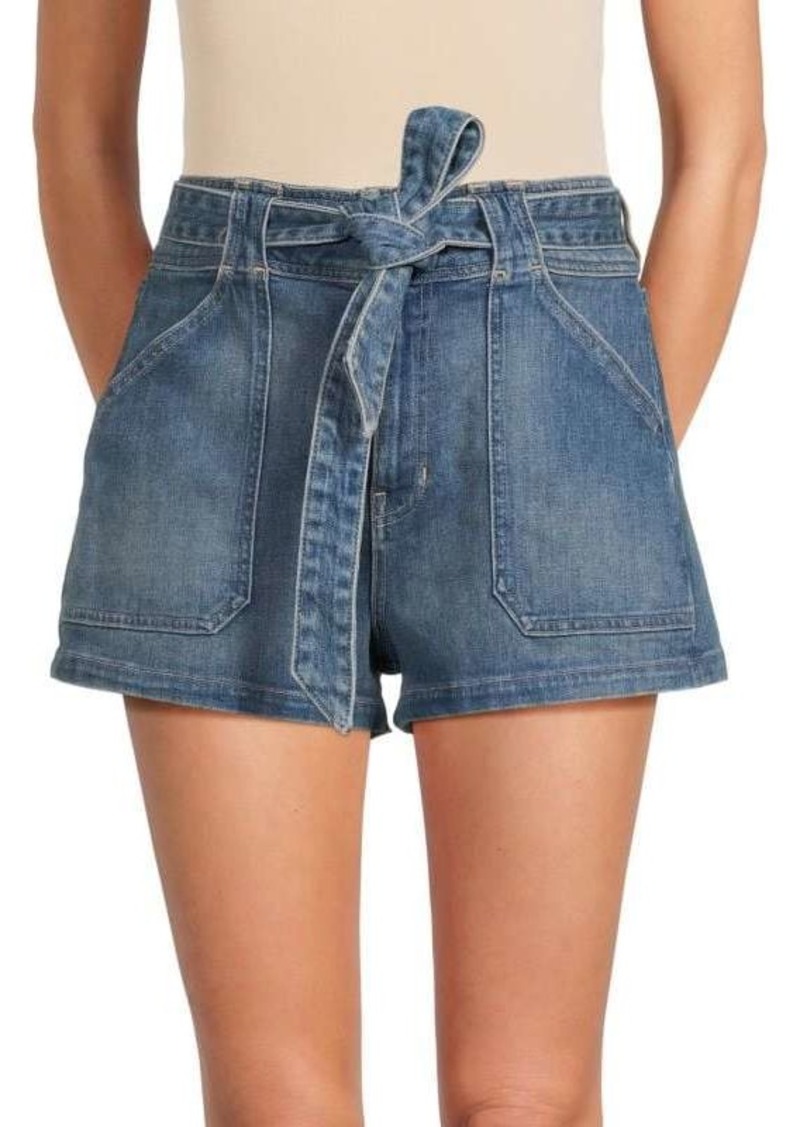 Veronica Beard Lovisa Belted Denim Shorts