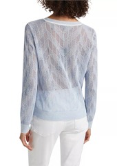 Veronica Beard Magellen Linen-Blend Crewneck Sweater