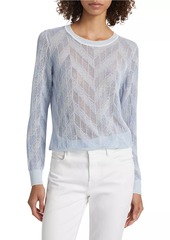 Veronica Beard Magellen Linen-Blend Crewneck Sweater