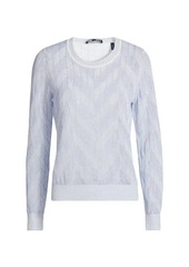 Veronica Beard Magellen Linen-Blend Crewneck Sweater