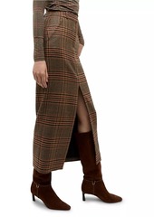 Veronica Beard Maxine Plaid Wool Maxi Skirt