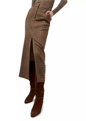 Veronica Beard Maxine Plaid Wool Maxi Skirt