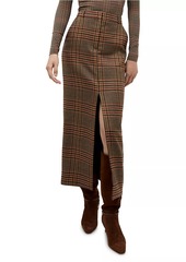 Veronica Beard Maxine Plaid Wool Maxi Skirt