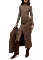 Veronica Beard Maxine Plaid Wool Maxi Skirt