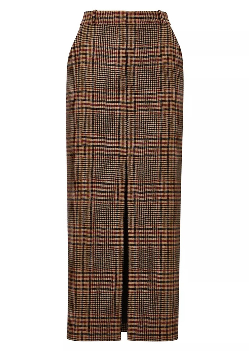 Veronica Beard Maxine Plaid Wool Maxi Skirt