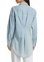 Veronica Beard Maya Chambray Button-Front Shirt