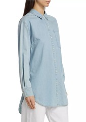 Veronica Beard Maya Chambray Button-Front Shirt