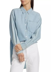 Veronica Beard Maya Chambray Button-Front Shirt