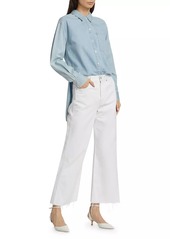 Veronica Beard Maya Chambray Button-Front Shirt