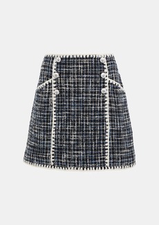 Veronica Beard Medford cotton-blend tweed miniskirt