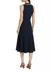 Veronica Beard Meralda Rib-knit Sleeveless Midi-Dress