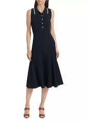 Veronica Beard Meralda Rib-knit Sleeveless Midi-Dress