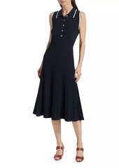 Veronica Beard Meralda Rib-knit Sleeveless Midi-Dress