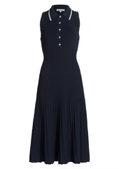 Veronica Beard Meralda Rib-knit Sleeveless Midi-Dress