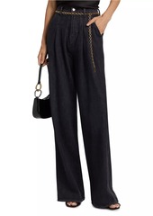 Veronica Beard Mia Cotton Wide-Leg Pants