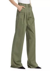 Veronica Beard Mia Pleated Wide-Leg Pants