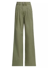 Veronica Beard Mia Pleated Wide-Leg Pants