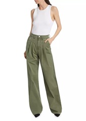 Veronica Beard Mia Pleated Wide-Leg Pants