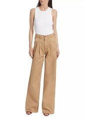 Veronica Beard Mia Pleated Wide-Leg Pants