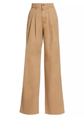 Veronica Beard Mia Pleated Wide-Leg Pants