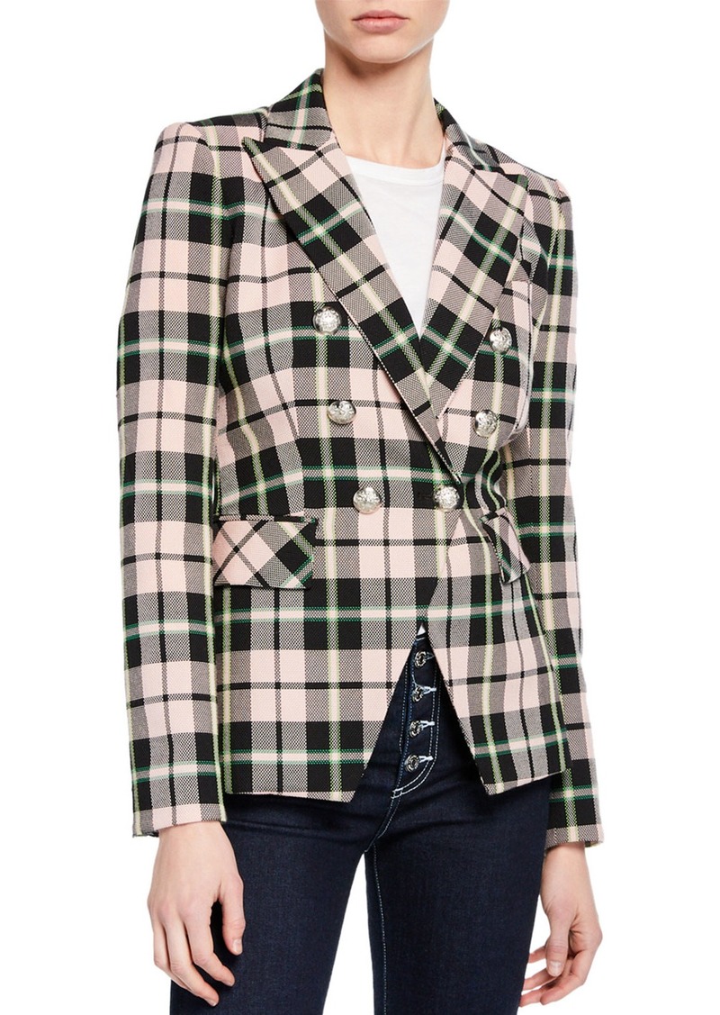 Miller Plaid Double-Breasted Dickey Jacket