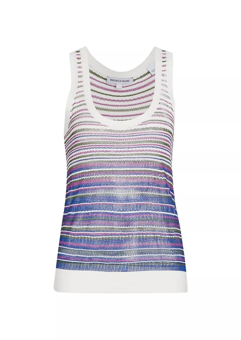 Veronica Beard Nabella Striped Knit Scoopneck Tank Top