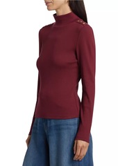 Veronica Beard Nate Ribbed Cotton Top