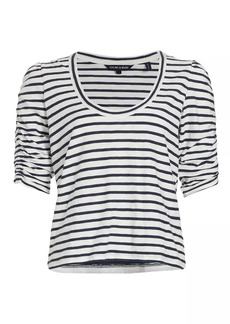 Veronica Beard Netto Striped Cotton T-Shirt