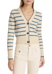 Veronica Beard Noorie Stripe Cotton Cardigan