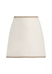 Veronica Beard Ohemia Cotton-Blend A-Line Miniskirt