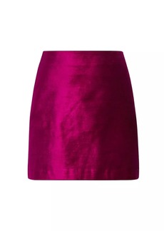 Veronica Beard Ohemia Cotton-Blend Velvet Miniskirt