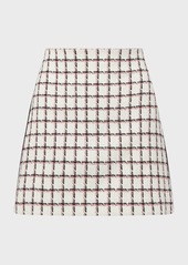 Veronica Beard Ohemia Tweed A-Line Mini Skirt