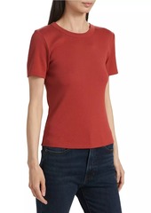 Veronica Beard Pruitt Cotton Rib-Knit T-Shirt