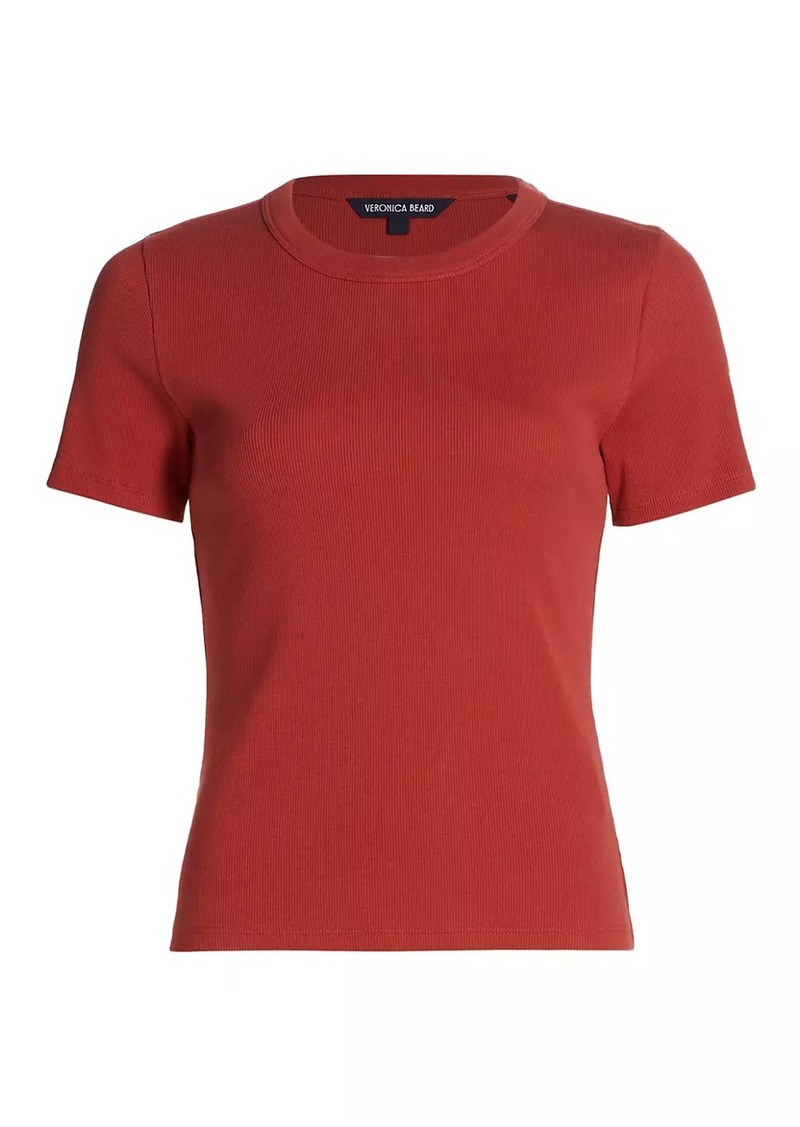 Veronica Beard Pruitt Cotton Rib-Knit T-Shirt