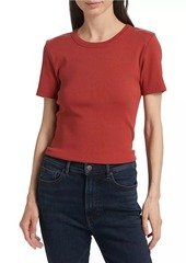 Veronica Beard Pruitt Cotton Rib-Knit T-Shirt