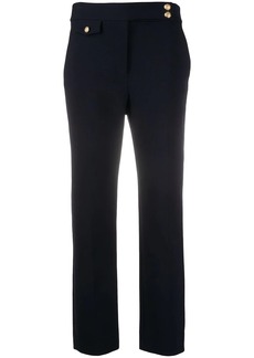 Veronica Beard Renzo embossed button detail trousers