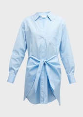 Veronica Beard Roanoke Faux-Wrap Mini Shirtdress