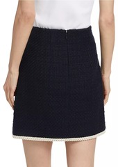 Veronica Beard Roman Tweed A-line Miniskirt