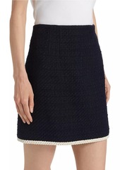 Veronica Beard Roman Tweed A-line Miniskirt