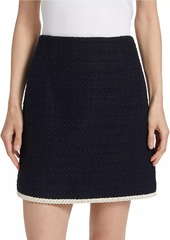 Veronica Beard Roman Tweed A-line Miniskirt