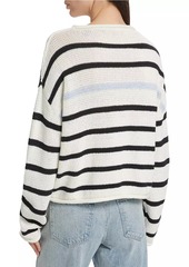 Veronica Beard Rori Striped Cotton Sweater